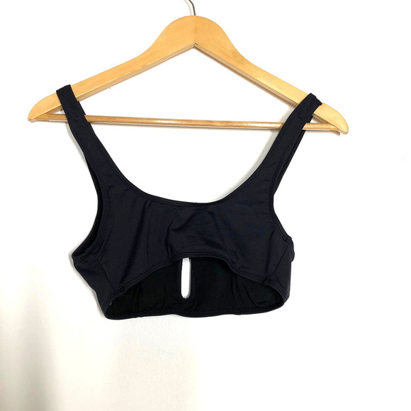 Good American U Ring Vegas Bikini Top In Black Matte Size Small NWOT - Picture 5 of 8